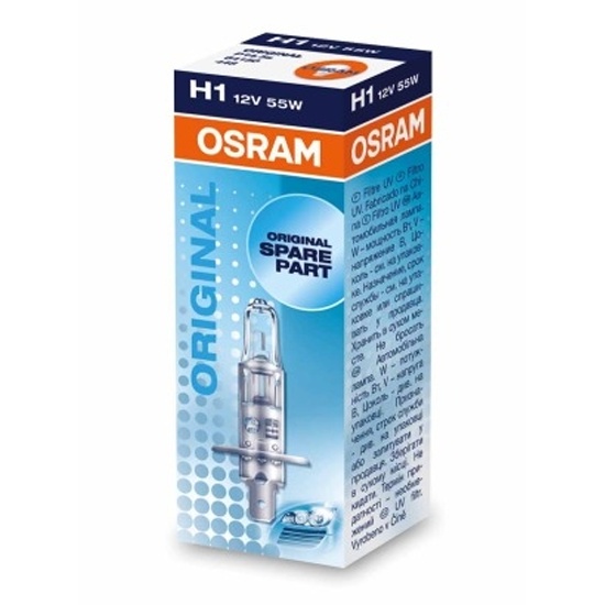 Лампа 12V H1 55W +30% OSRAM SUPER 1 шт. картон 64150SUP