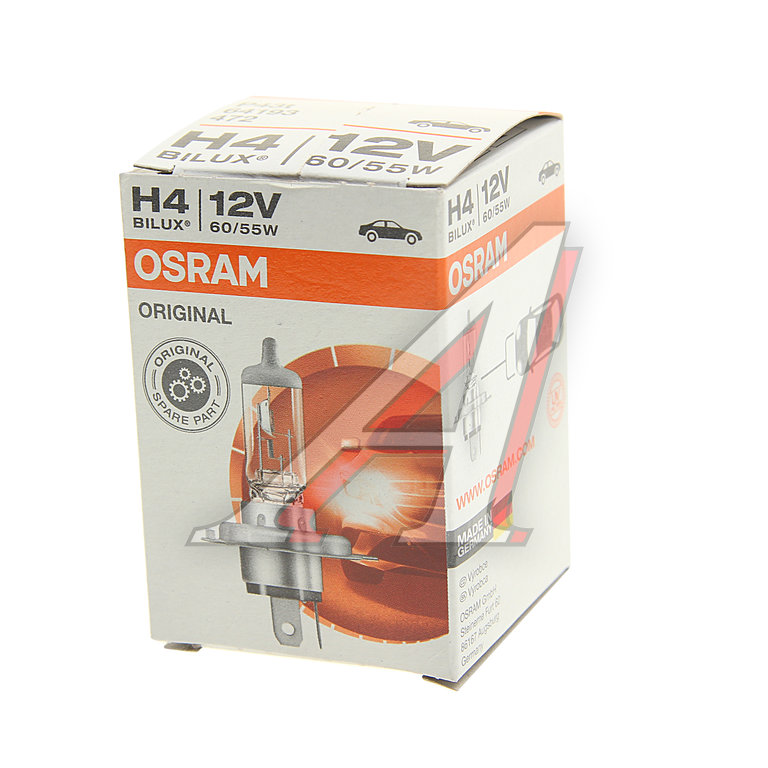 Лампа 12V H4 60/55W P43t OSRAM SUPER 1 шт. картон 64193