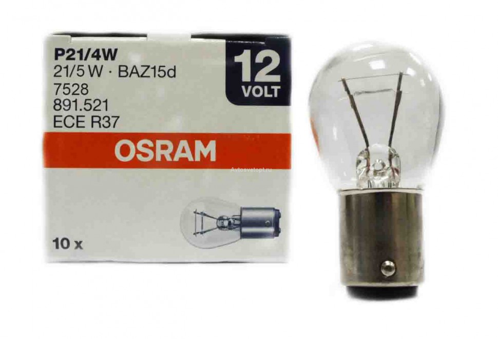 Лампа 12V P21/5W 21/5W BAY15d OSRAM ORIGINAL LINE 1 шт. картон 7528