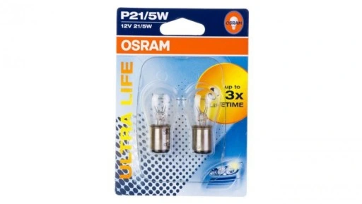 Лампа 12V P21/5W 21/5W BAY15d OSRAM ULTRA LIFE 2 шт. блистер 7528ULT-02B