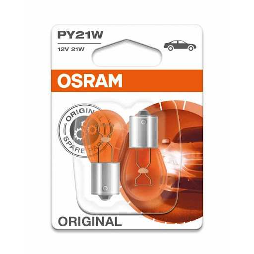 Лампа 12V PY21W 21W BAU15s OSRAM ORIGINAL LINE 2 шт. блистер 7507-02B