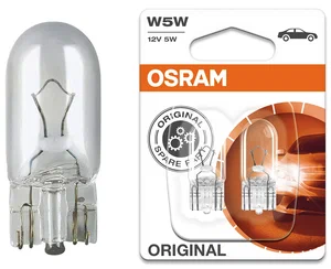Лампа 12V W5W 5W OSRAM ORIGINAL LINE 2 шт. блистер 2825-02B